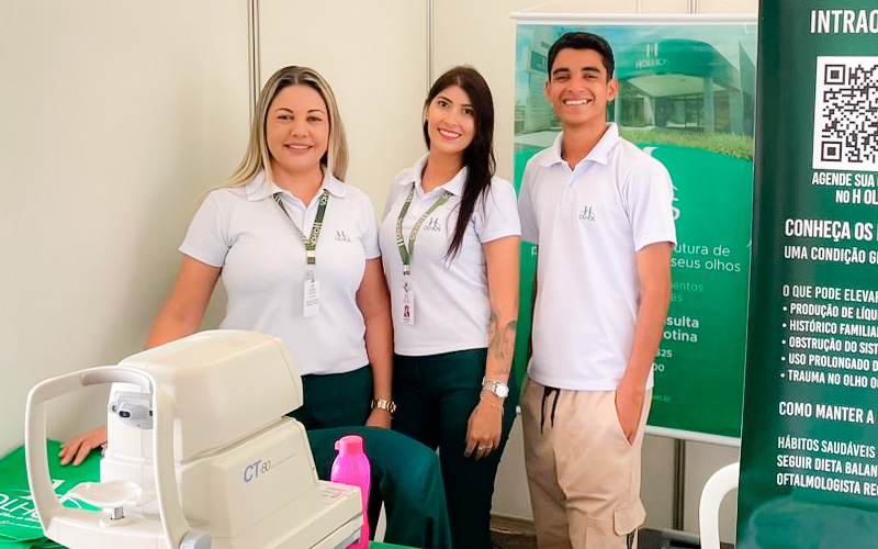 H Olhos Uberlândia realiza exames oculares gratuitos no Sipat 2024 Cargill