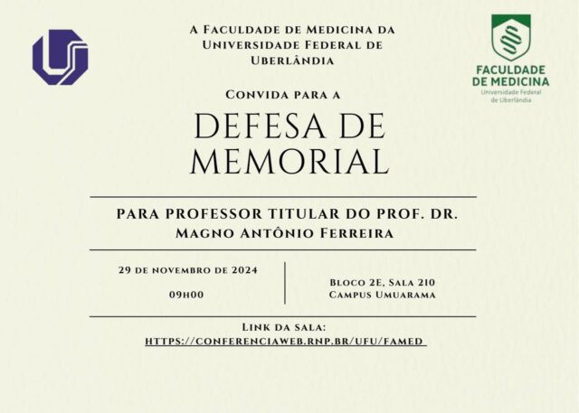 Convite Defesa de Memorial Dr. Magno Ferreira