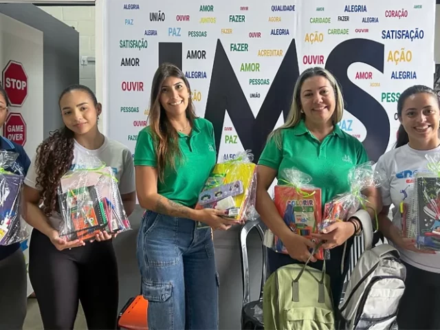 Ação solidária do H Olhos - Campanha de Arrecadação de Material Escolar em Uberlândia